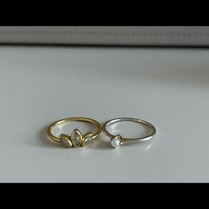 Two Gold Stacking Rings, Size 5